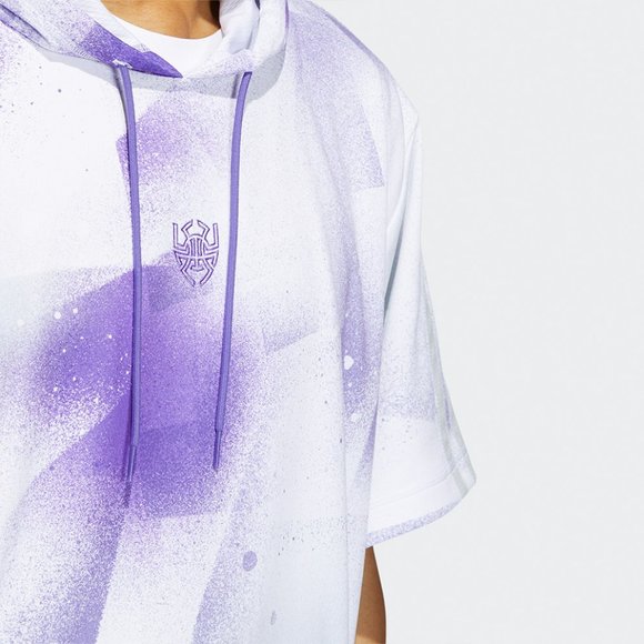 Adidas Donovan Mitchell SS Hooded Shooter Top. Brand new. Mens Size: Large - Picture 5 of 8